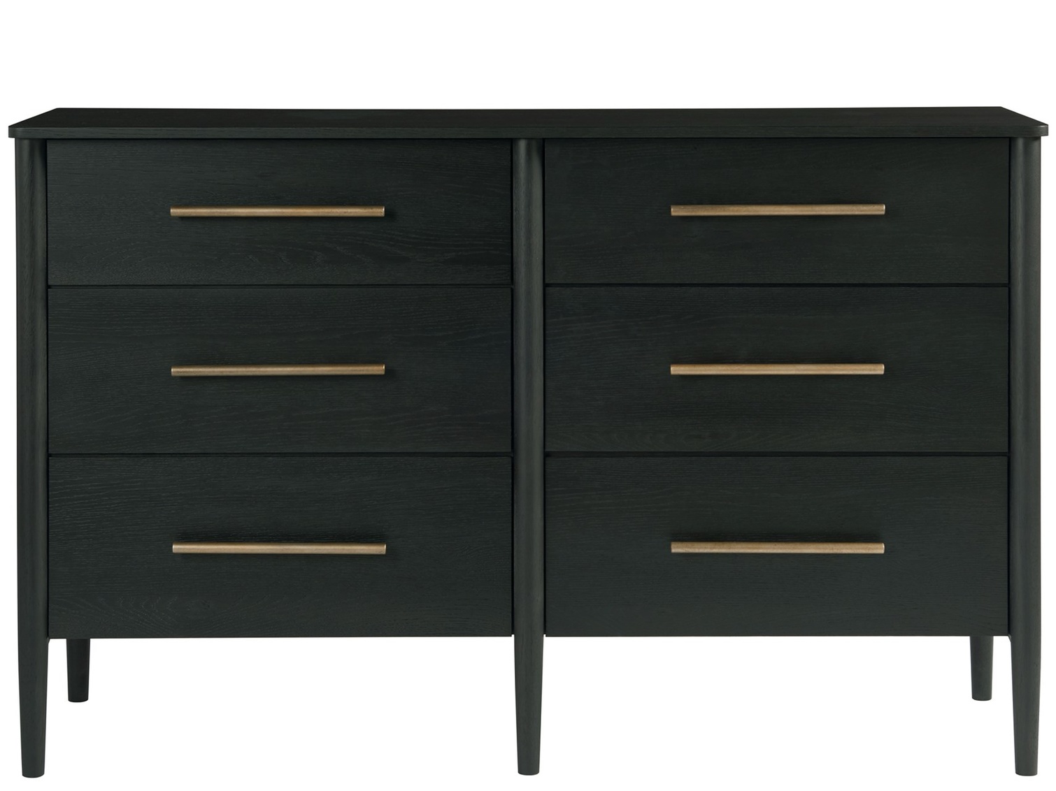 black six drawer langley dresser