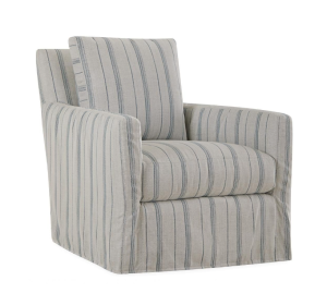 Heron Outdoor Slipcovered Swivel Chair