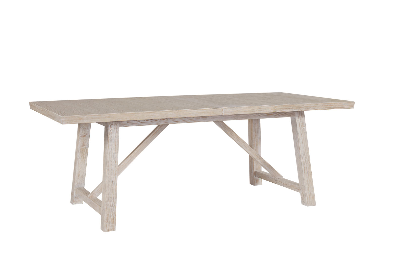 The Getaway Bohemian Dining Table is a light, smooth, neutral wood statement piece for your dining room home decor. Find it at Charleston furniture stores by GDC Home