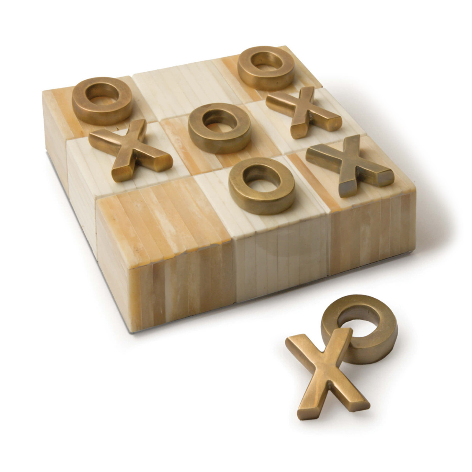 Natural textured Tic-Tac-Toe Board available at Charleston home decor store GDC Home