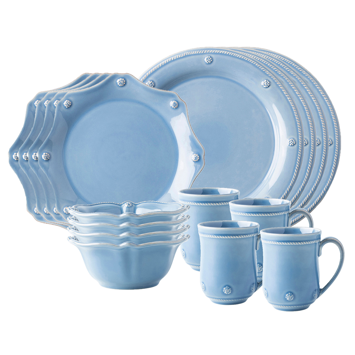16pc set of Chambray Dishes available at Charleston home decor store GDC Home