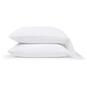 Clean white pillowcases with a soft, easy drape.