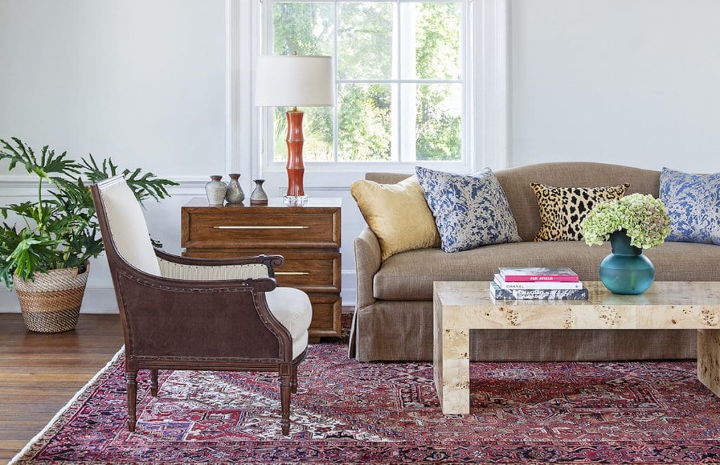 Living Room with accent pillows