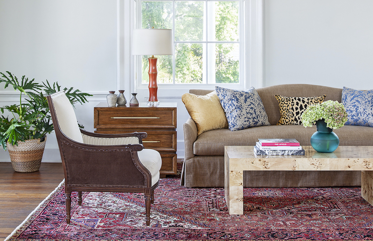 Living Room with accent pillows