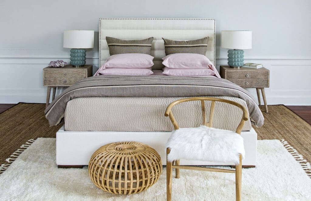 Bedroom with home set comforter