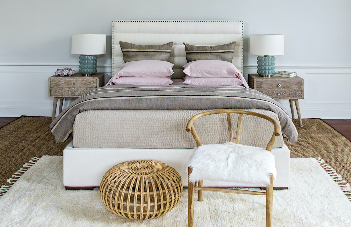 Bedroom with home set comforter