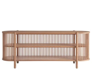 wooden bamboo entertainment console