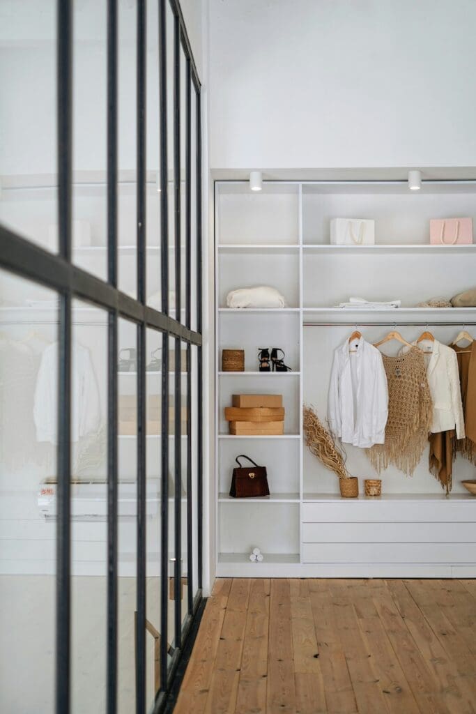 Organized open closet concept