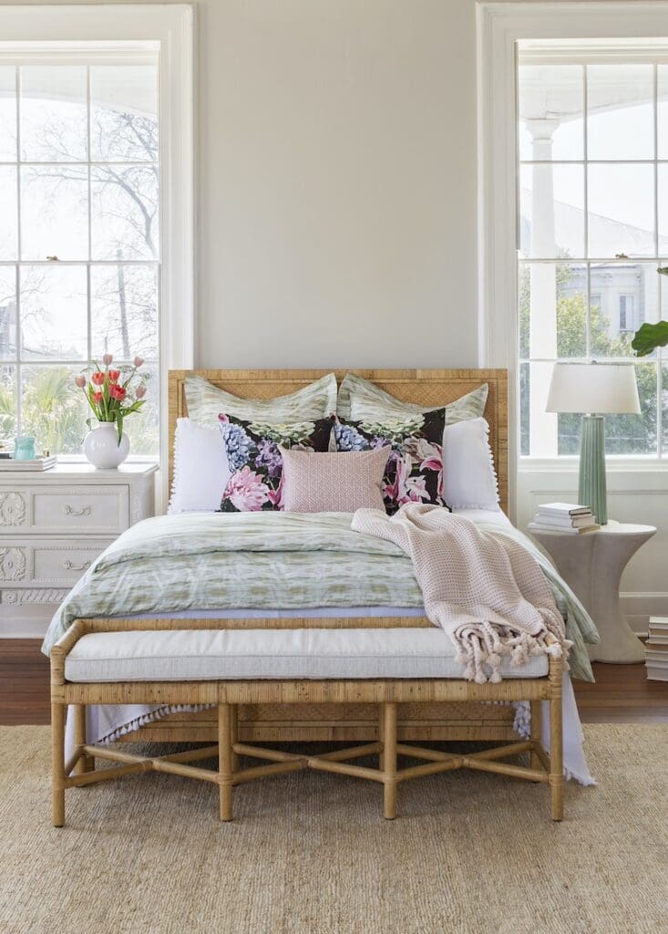 Colorful guest room design