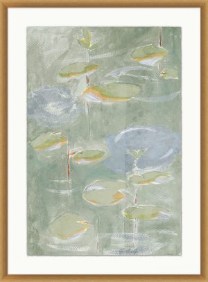 decorative objects lily pad painting