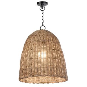Indoor/Outdoor Beehive Hanging Pendant with black details