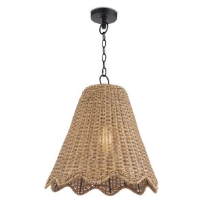 Summer indoor/outdoor pendant with scalloped edges