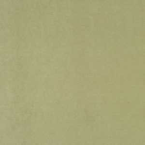 Close-up of soft, plush yellowed green velvet fabric texture.