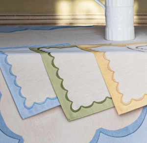 scalloped place mats