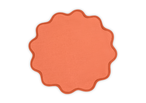 Orange scallop placemat
