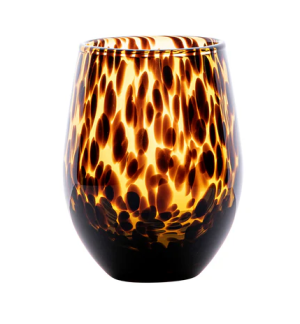 Tortoise shell wine glass set