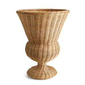 woven footed urn furniture piece