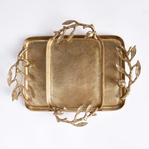 Pomegranate Branch Trays, Set of 2