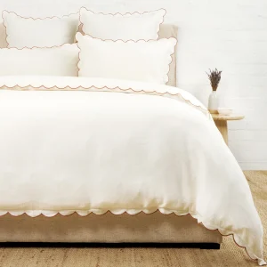 scalloped bedding blankets and bedding accent pillows