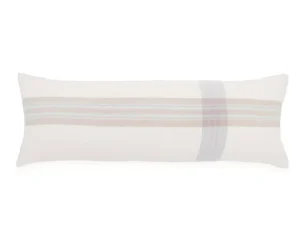 geneva accent pillow, white and rose plaid