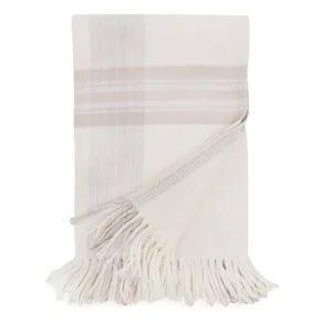white and rose plaid bedding blanket and throw