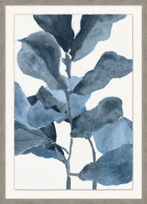 blue seagrass on a white background framed