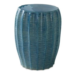 Harbor Garden Stool, blue outdoor furniture piece