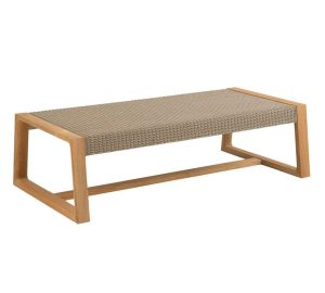Hana Coffee Table, outdoor furniture piece with wooden base