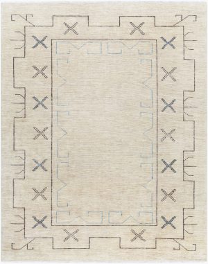 Stonewall Handmade rug, white and black natural rug
