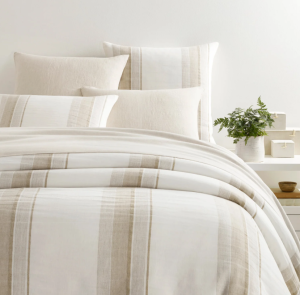 Linen bedding blankets and throws from a Charleston home decor store