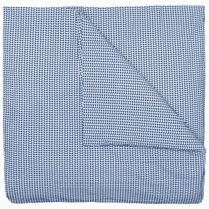navy block print duvet