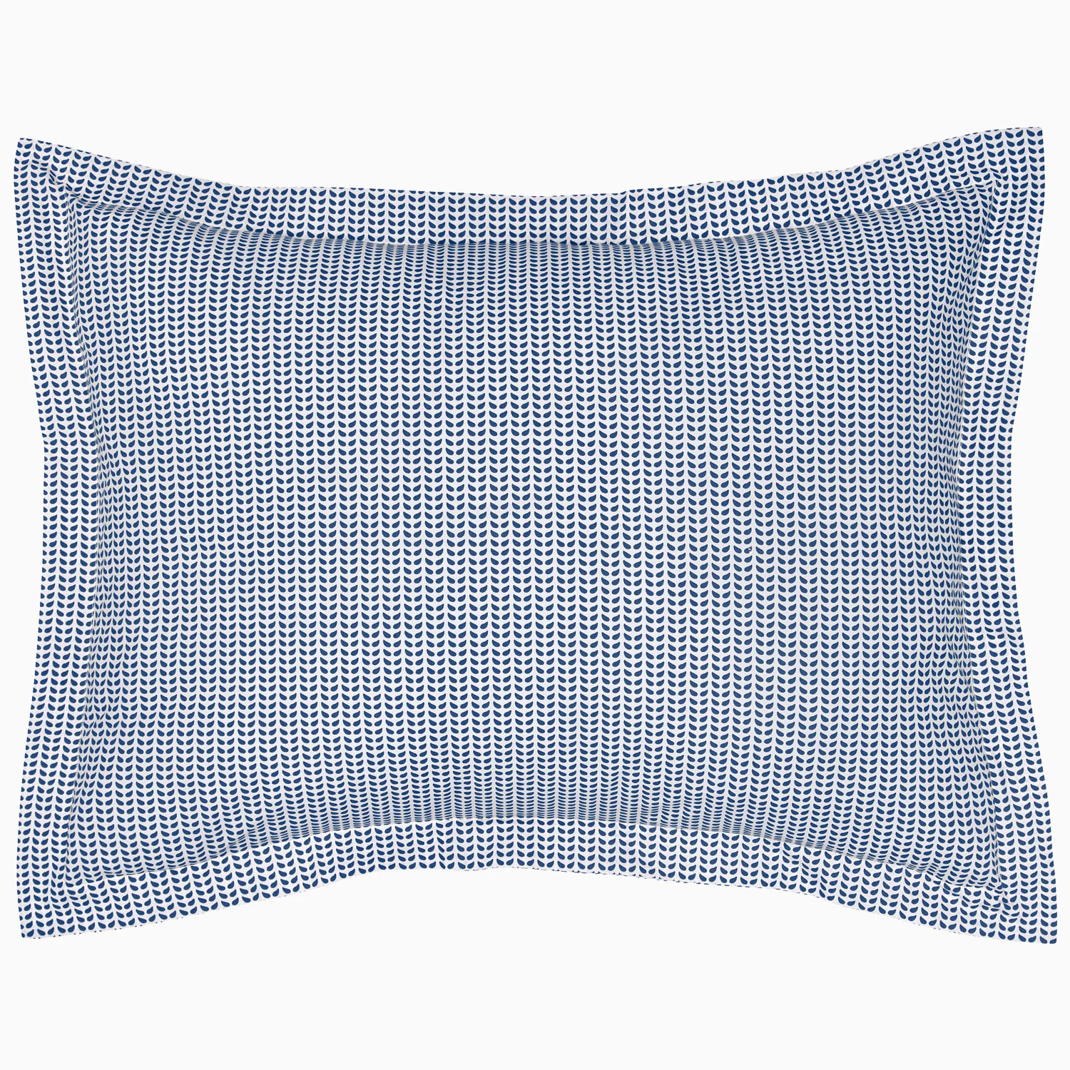 navy block print standard sham