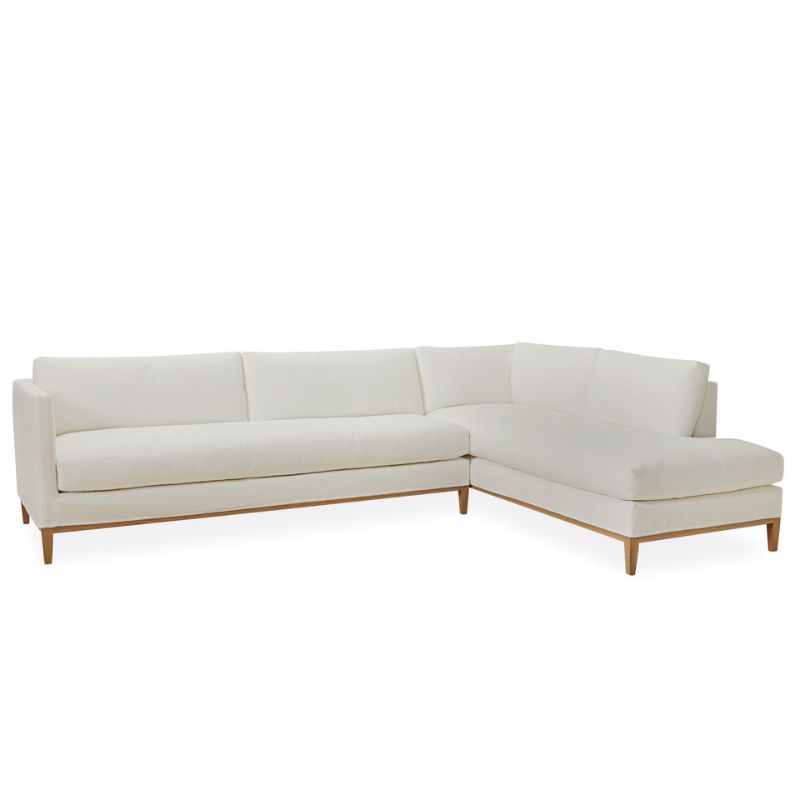 Henry Slipcovered Right facing Sectional. Custom seating GDC Home
