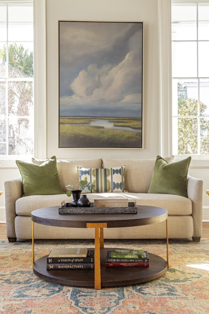 Home decor details like pillows, trim, and skirt upholstery at GDC Home best furniture store in Charleston Sc