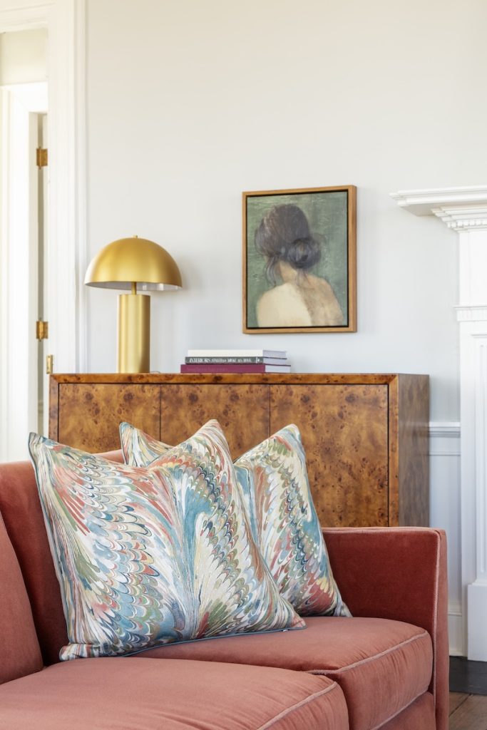 Interior design inspiration from GDC Charleston on how to soften spaces with fabrics.