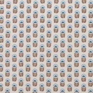 neutral toned florals repeated with hints of robins egg blue