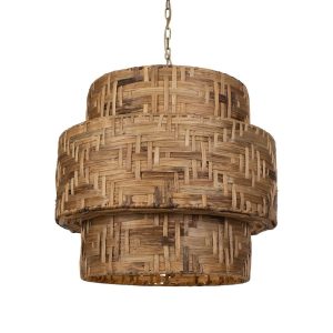 water hyacinth woven pendant for Home Lighting and Decor in Charleston
