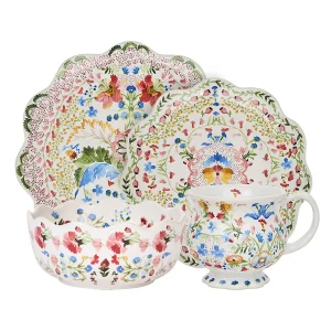 sofia dinnerware set including four pieces