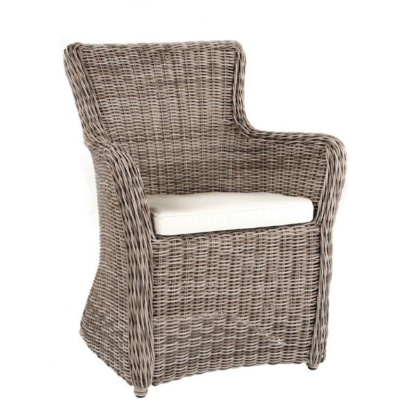 cushioned, deep-seated patio furniture wicker dining chair