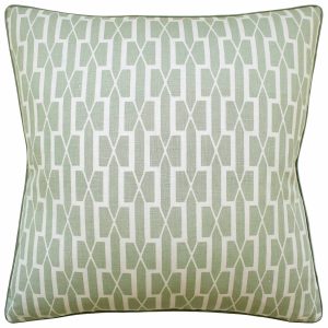 Classical geometric design on a 100% linen throw pillow