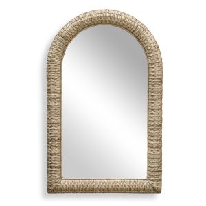 arched mirror, twisted natural seagrass, sold by GDC Home in Charleston, SC