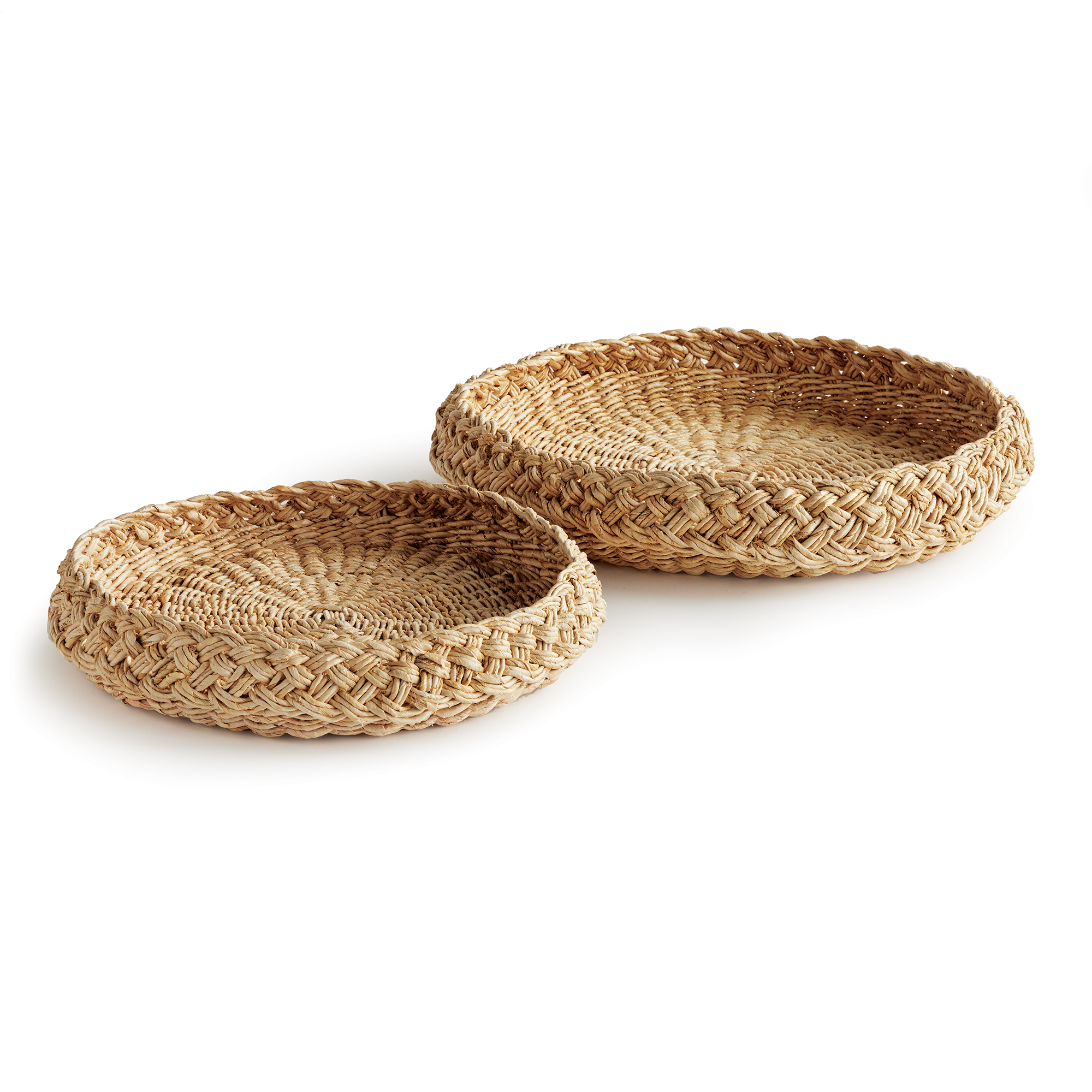 French braided round trays, made of ababa