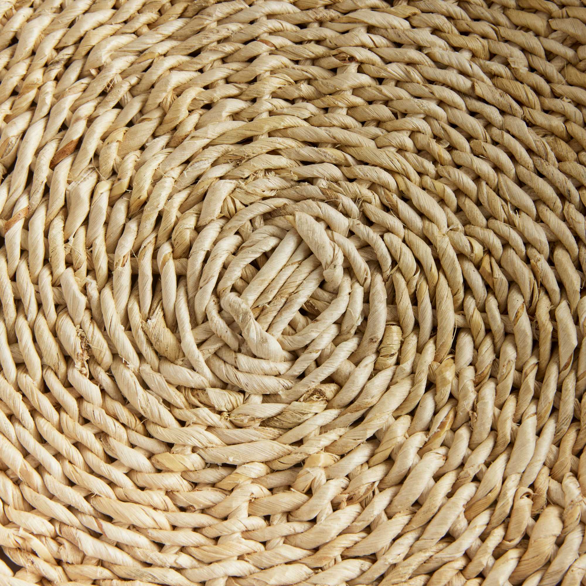 detail of braided abaca round tray