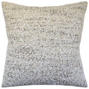 dark brown and ivory boucle decorative pillow