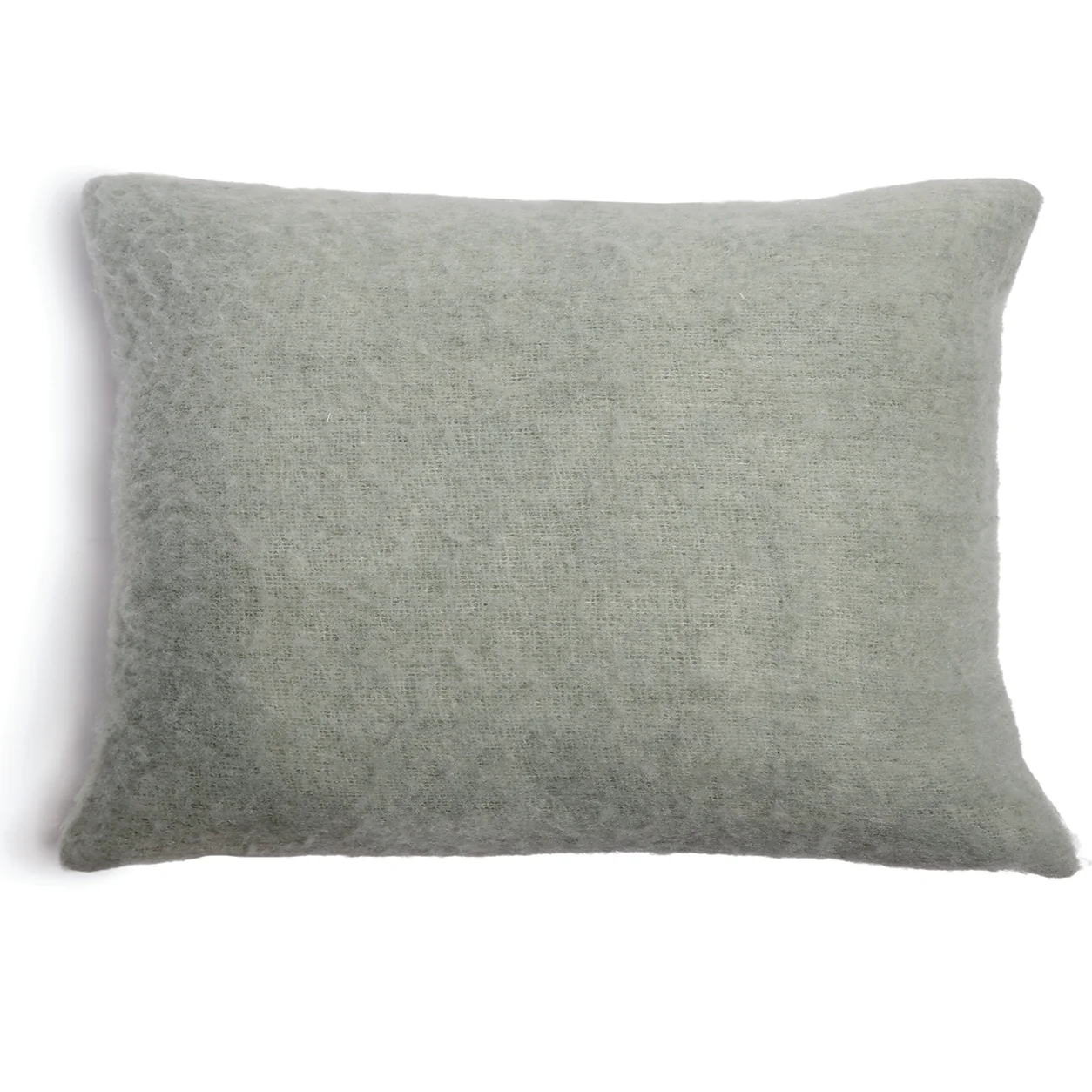 faux mohair extra large decorative bed pillow in moss green