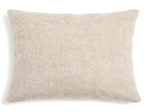 faux mohair extra large decorative bed pillow in oatmeal