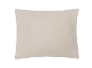 pillow sham with woven small check pattern in taupe