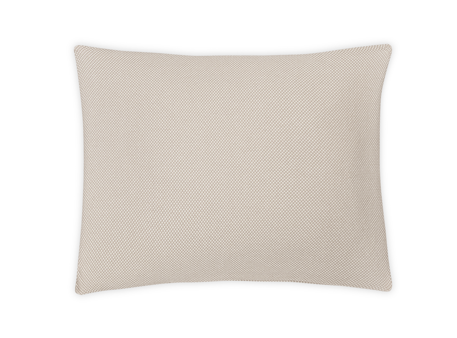pillow sham with woven small check pattern in taupe