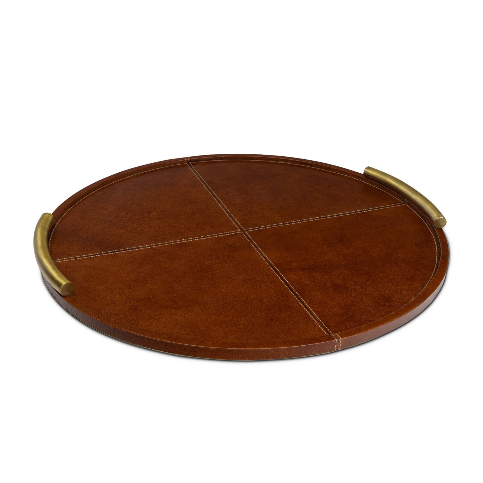 Hayes Round Leather Tray
