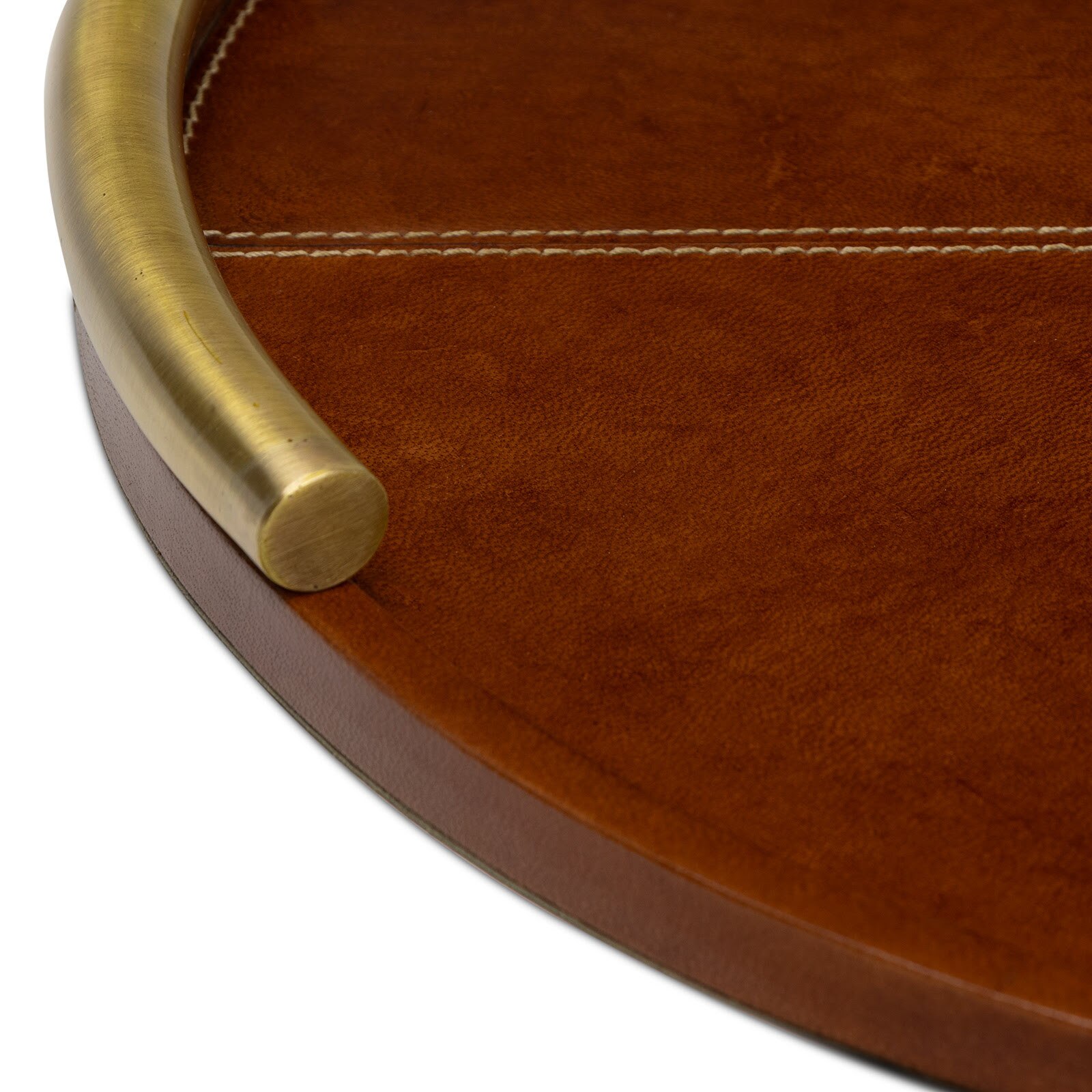 Hayes Round Leather Tray